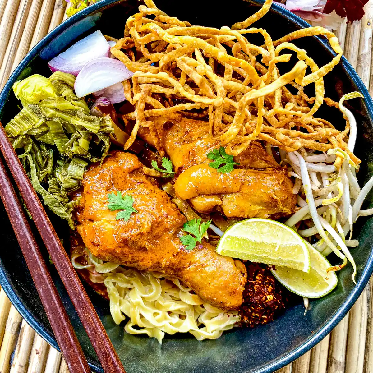 Chicken Khao Soi Recipe (Thai Curry Noodle Soup)