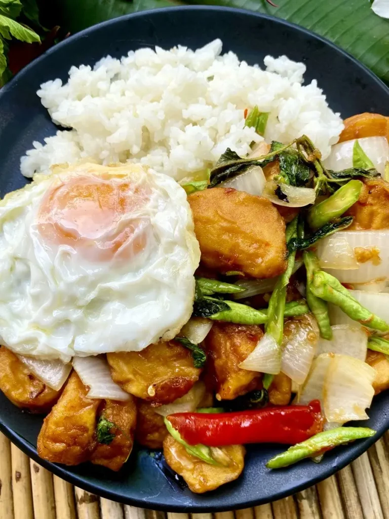 Thai Basil Recipe Vegetarian Pad Krapow Tofu