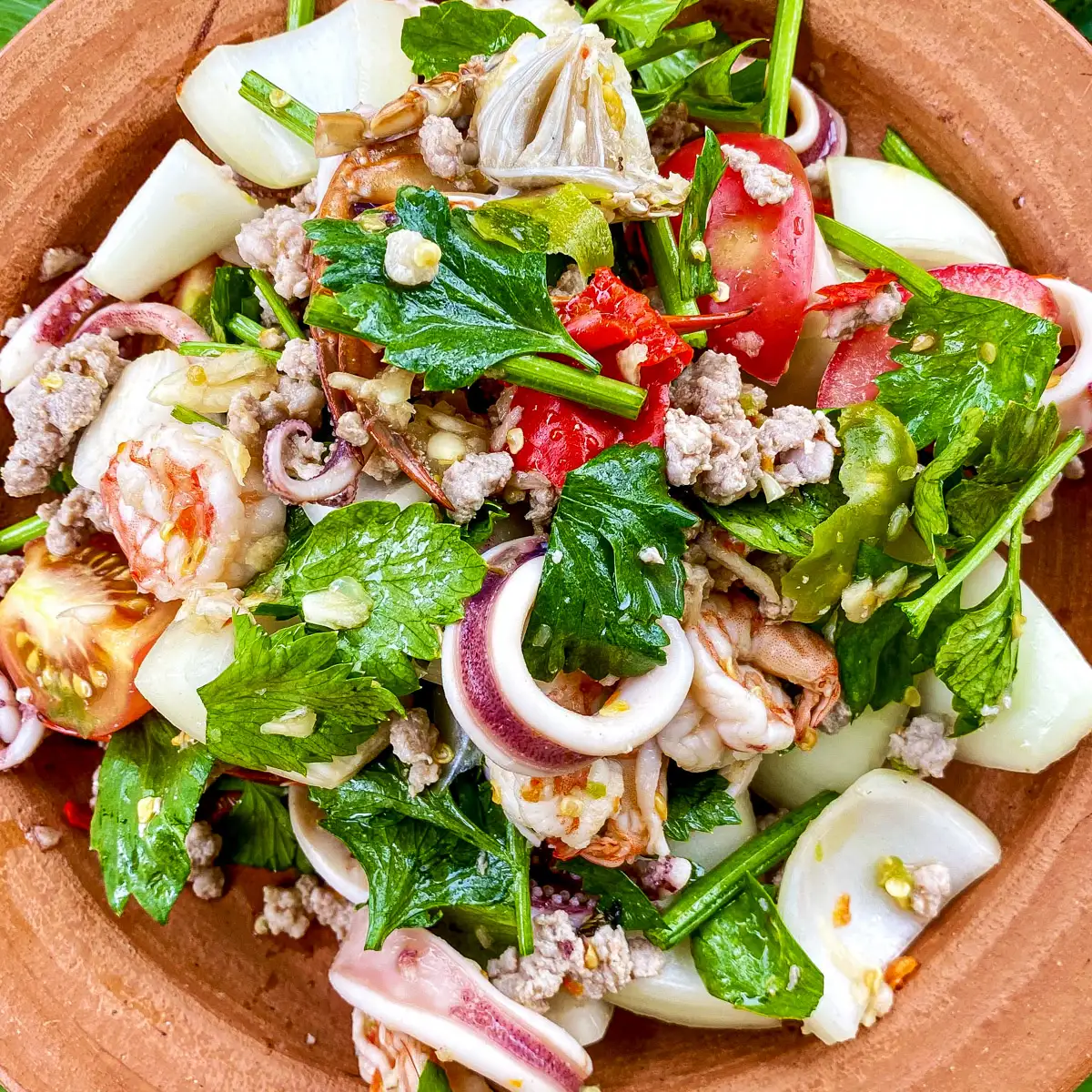 Yum Talay (Spicy Thai Seafood Salad)