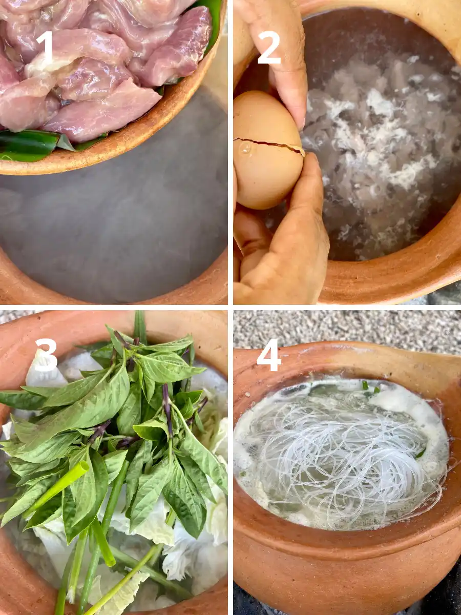 Instructions for Thai sukiyaki broth.