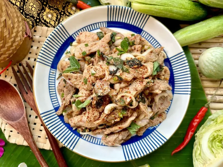 Nam Tok Moo Recipe (Thai Grilled Pork Salad)