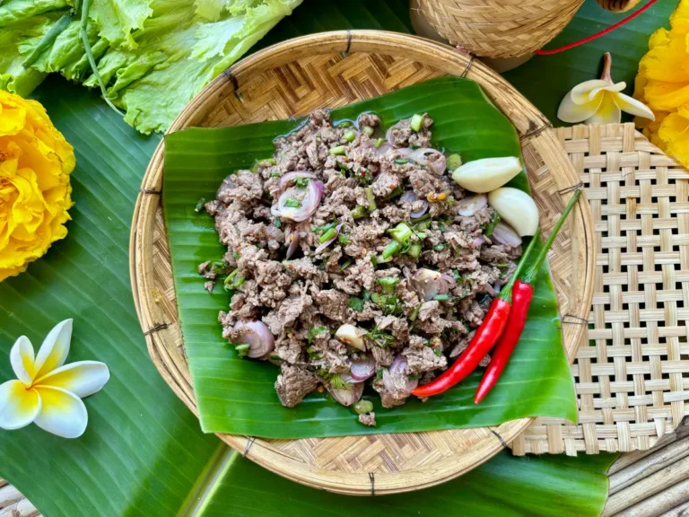 Thai Ground Beef Larb Recipe (Larb Neua)