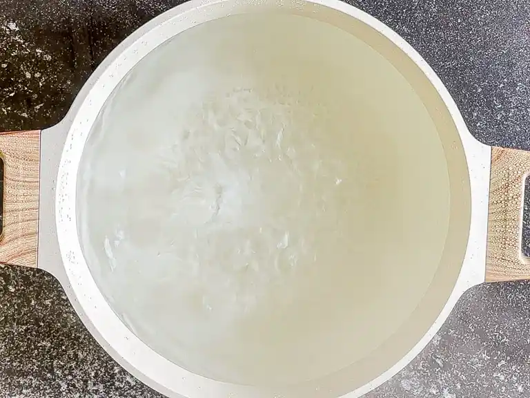 Pot of boiling water.